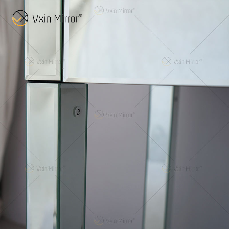 white vanity with mirror tocador blanco con espejo
