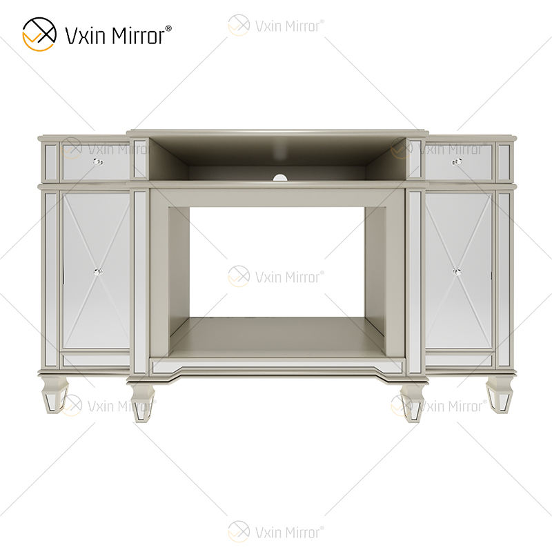 mirrored media console Зеркальная медиа -консоль