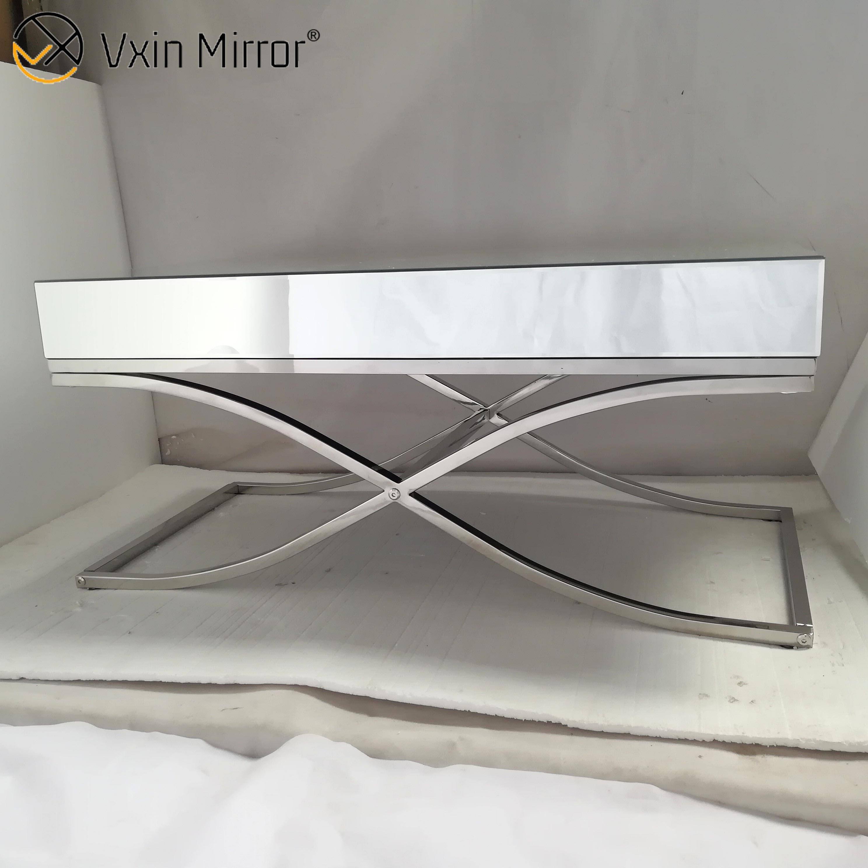antique mirror coffee table антикварное зеркальное журнальное столик