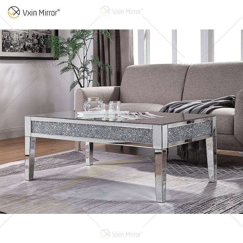 mirror end table set juego de mesa de espejo