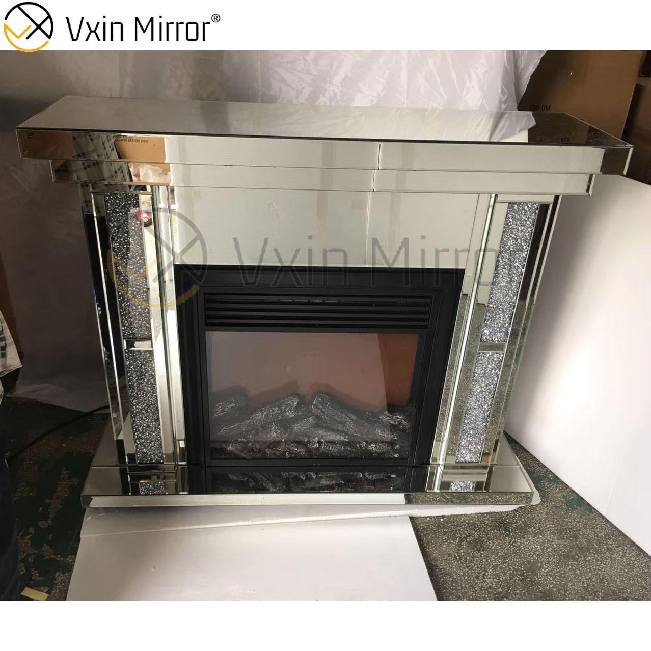 fire glass in fireplace vidro de fogo na lareira