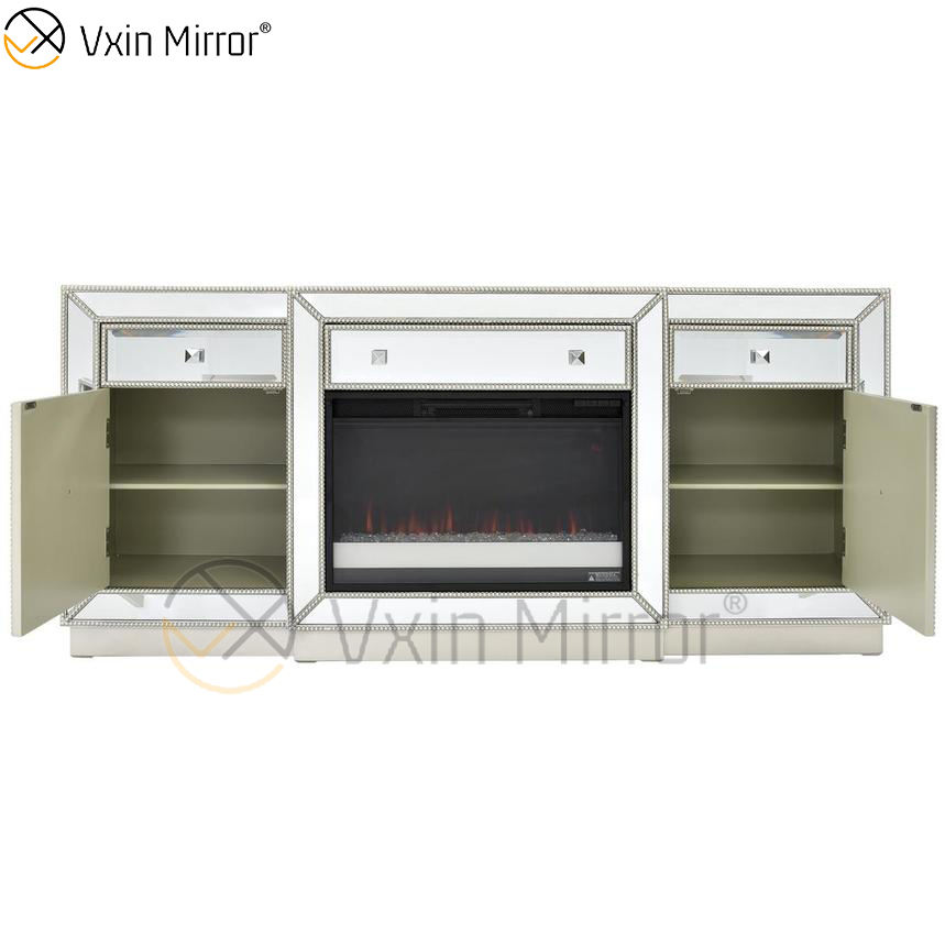 glass under tv shelf vidro sob prateleira de TV