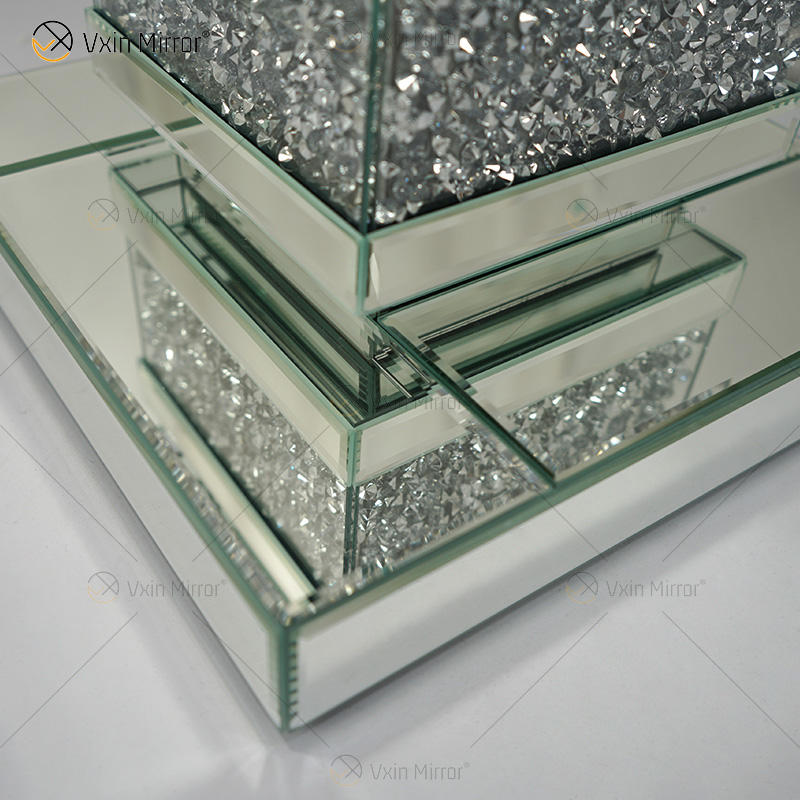 narrow mirrored table mesa espelhada estreita