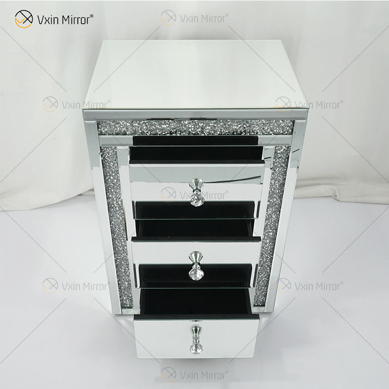 vintage mirrored nightstand mesita de noche reflejada vintage