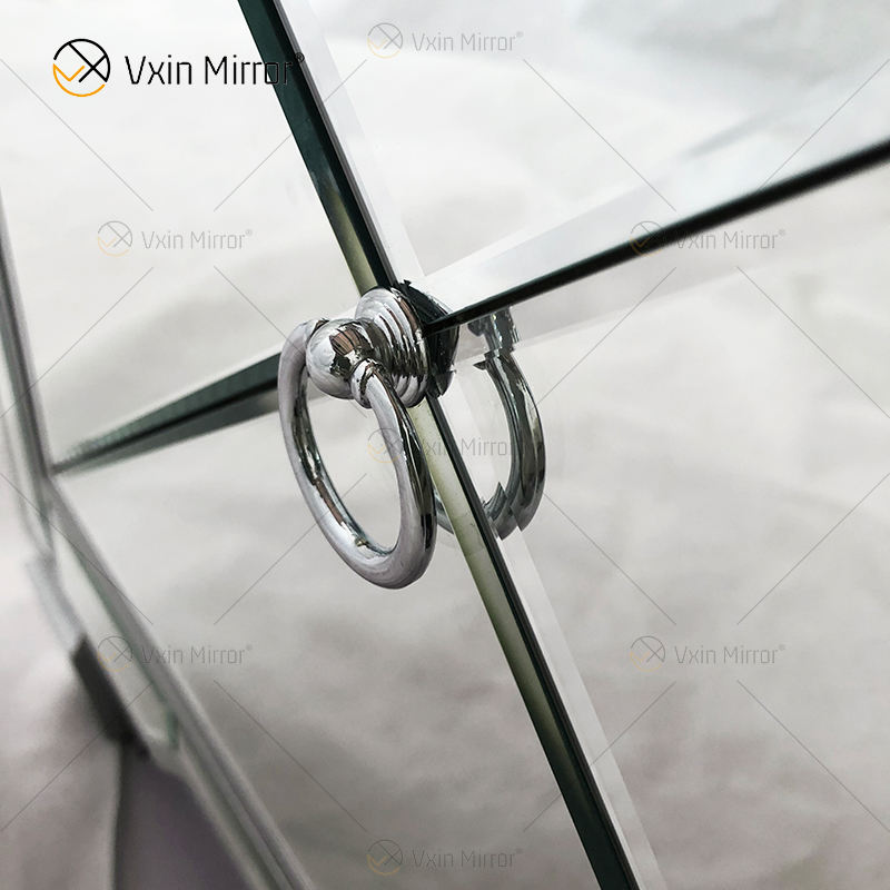 mirror side table set of 2 Spiegel -Seitentisch -Set von 2