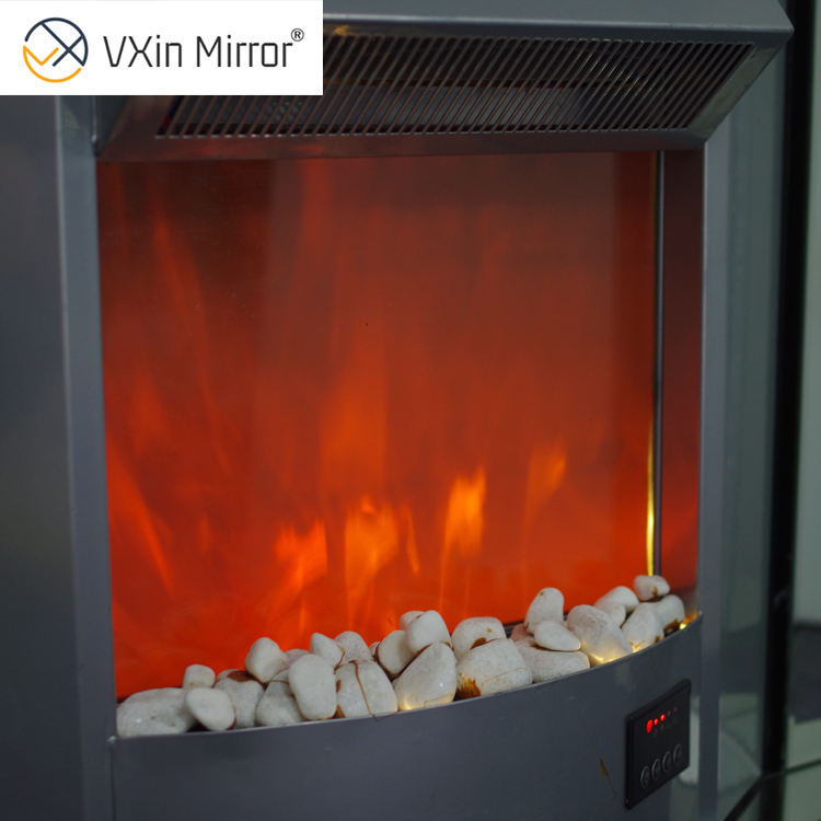mirror fireplace insert Inserção de lareira espelhada