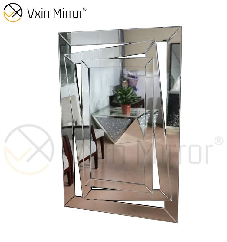 round silver mirror bathroom Runde Silberspiegelbad