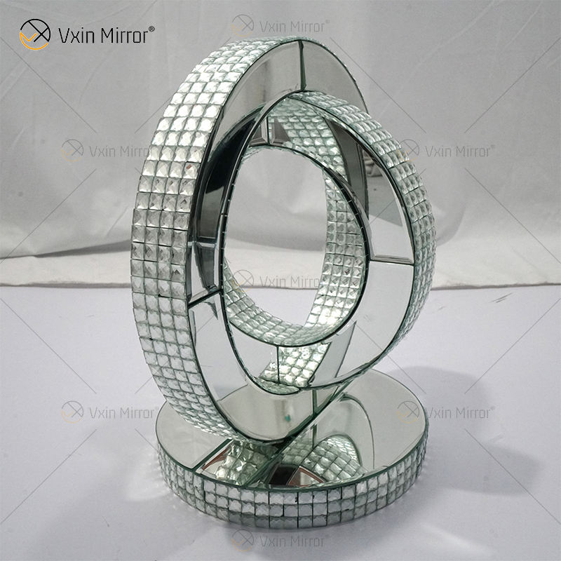 mirrored glass end table mesa de vidrio espejo