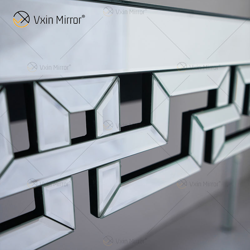 champagne mirrored console table Champagner Spiegelte Konsolentisch