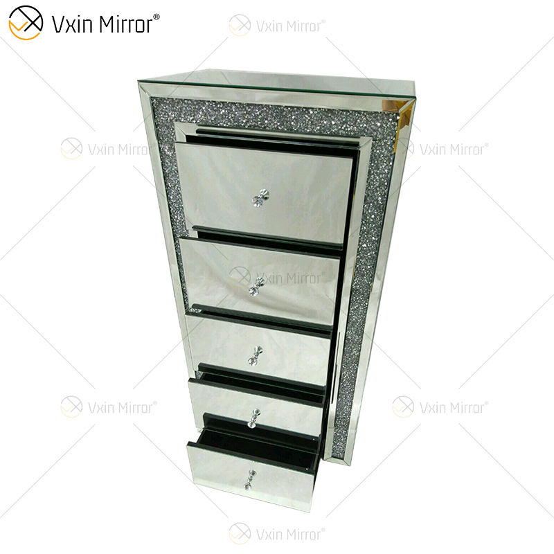 omni mirrored nightstand omni reflejado mesita de noche