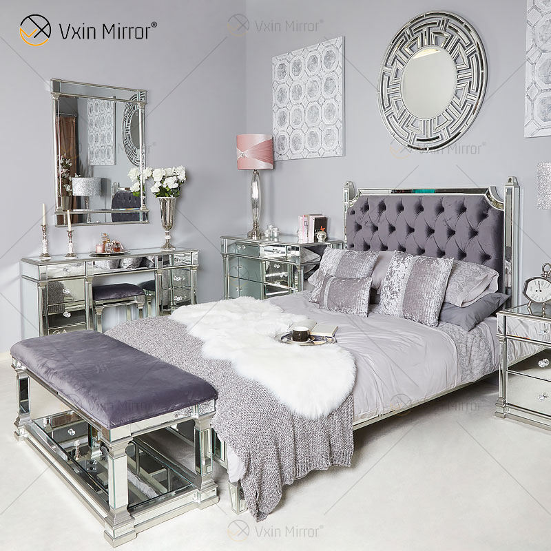 headboard with built in mirror cabecera con espejo empotrado