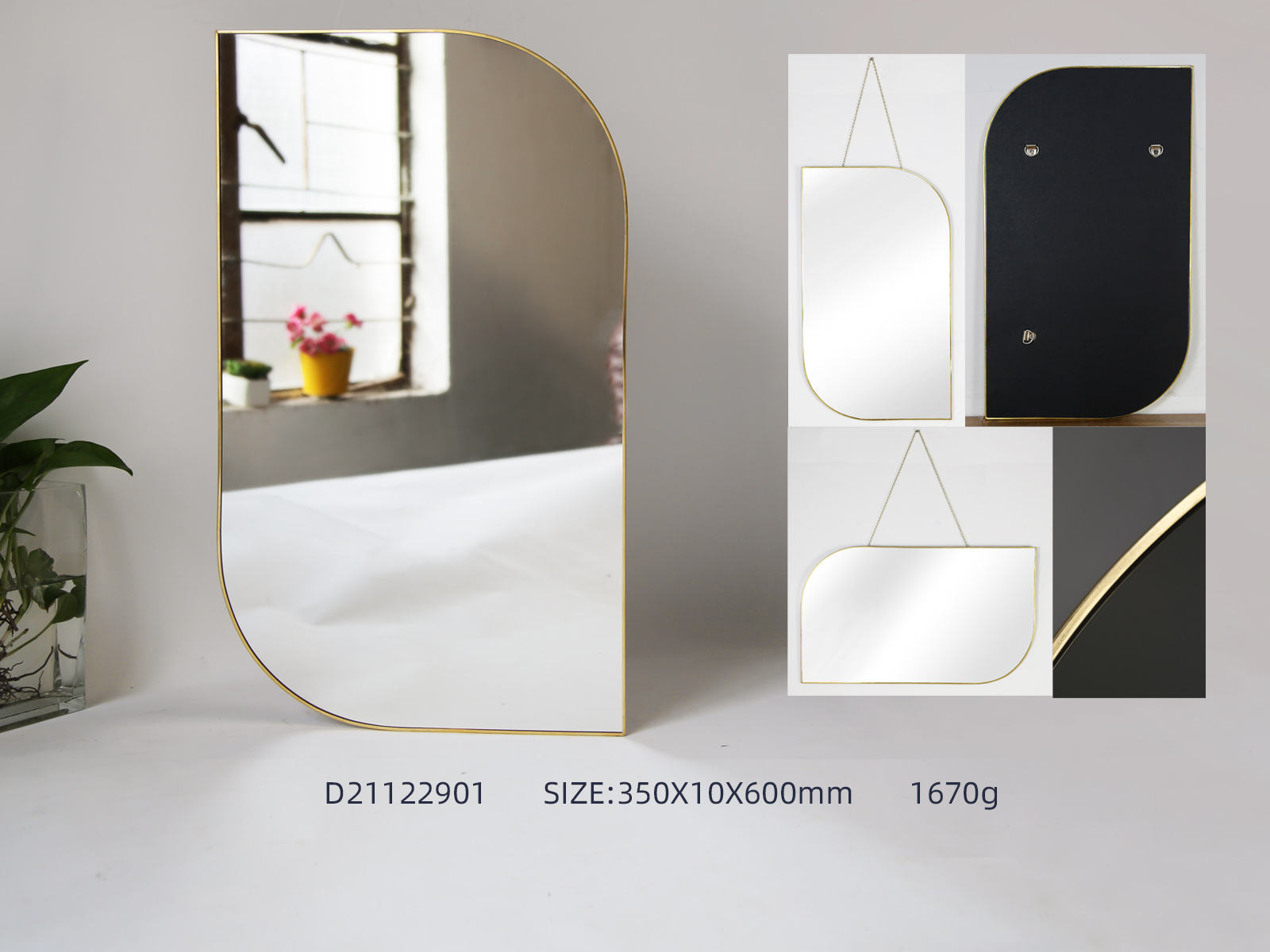 Wohnzimmerspiegeldekoration